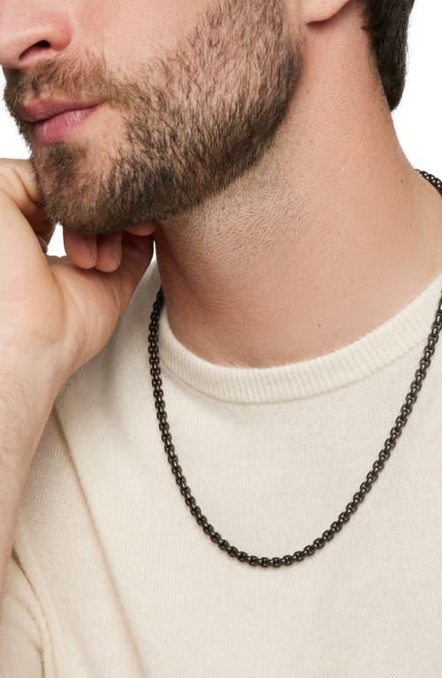David Yurman Stainless Steel & Sterling Silver Box Chain Necklace, 22 Product Image