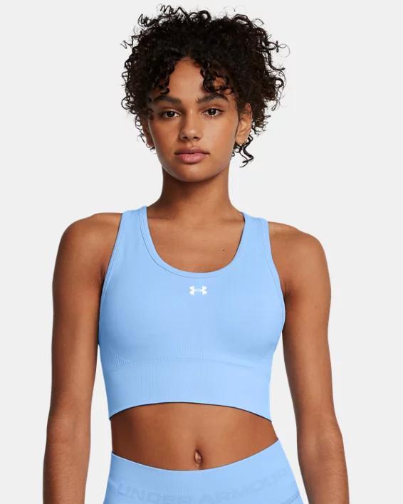 Women's Under Armour Vanish Seamless Medium-Impact Mid Sports Bra, Size: XS, White Product Image