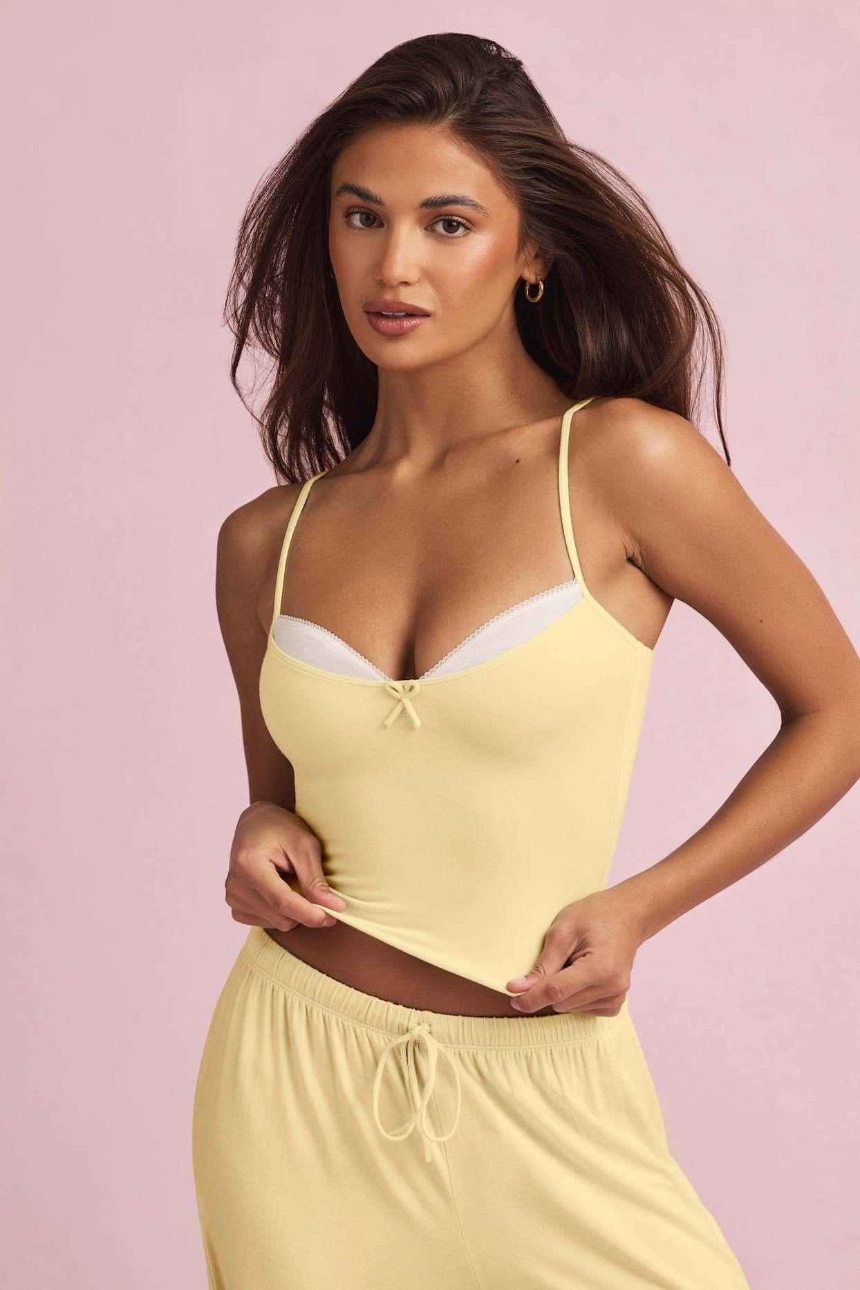 Modal Camisole Pyjama Top in Baby Pink Product Image