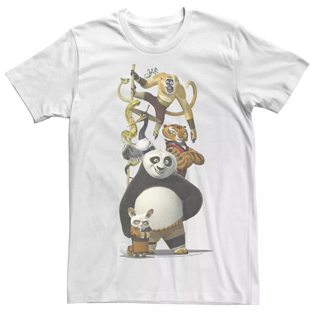 Men's Kung Fu Panda Po And The Furious Five Portrait Graphic Tee, Size: Small, White Product Image