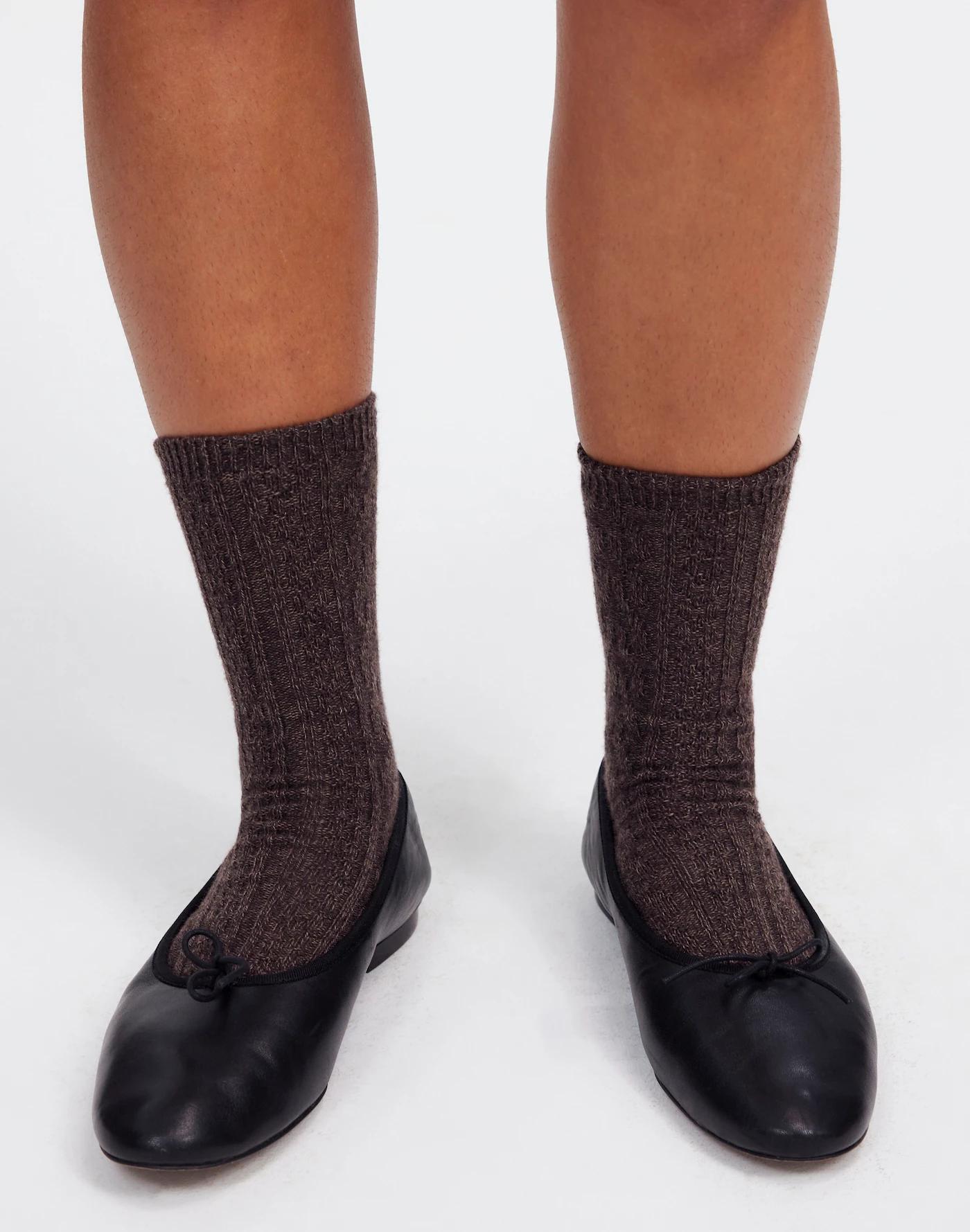 Cable-Knit Trouser Socks Product Image