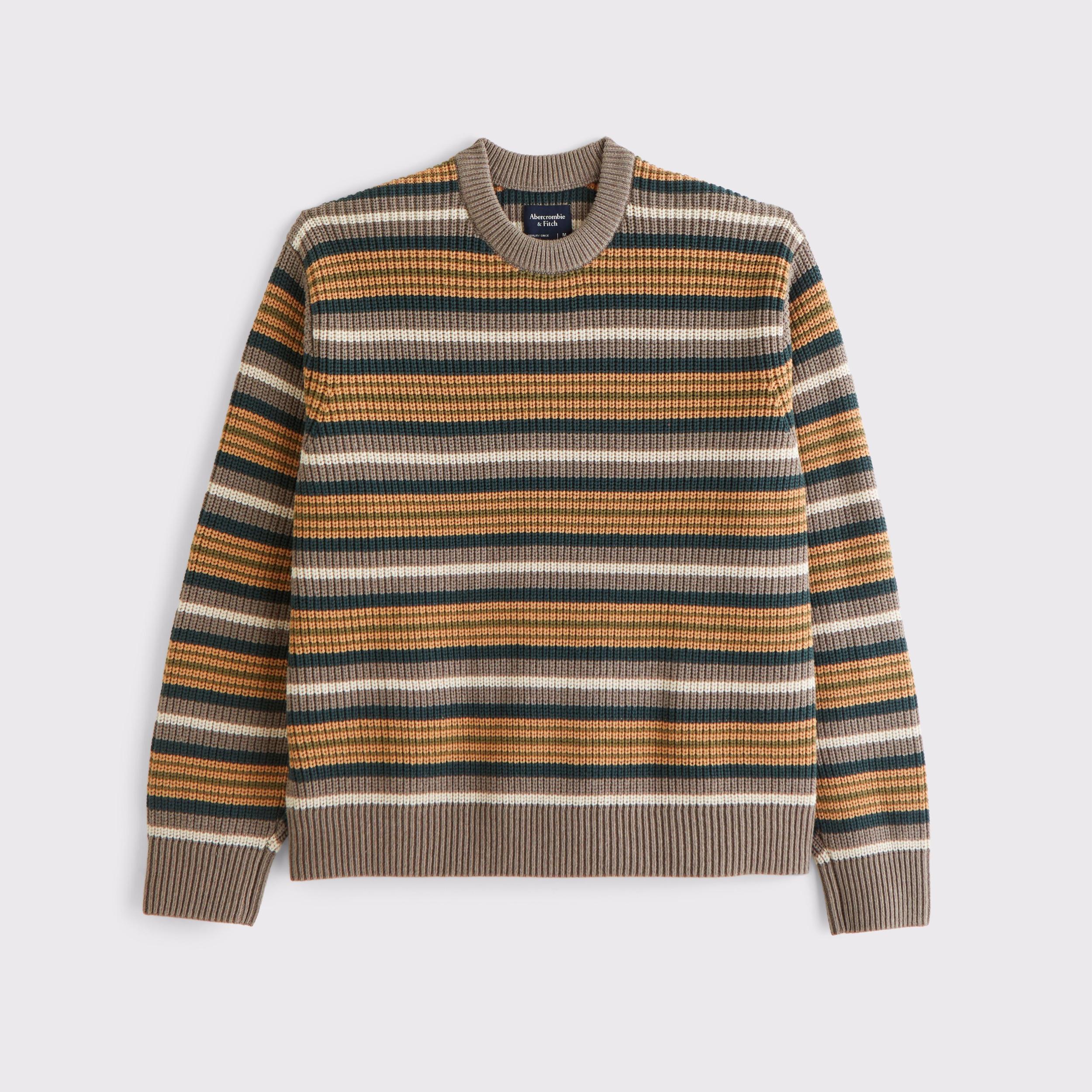 Oversized Washed Crew Sweater Product Image