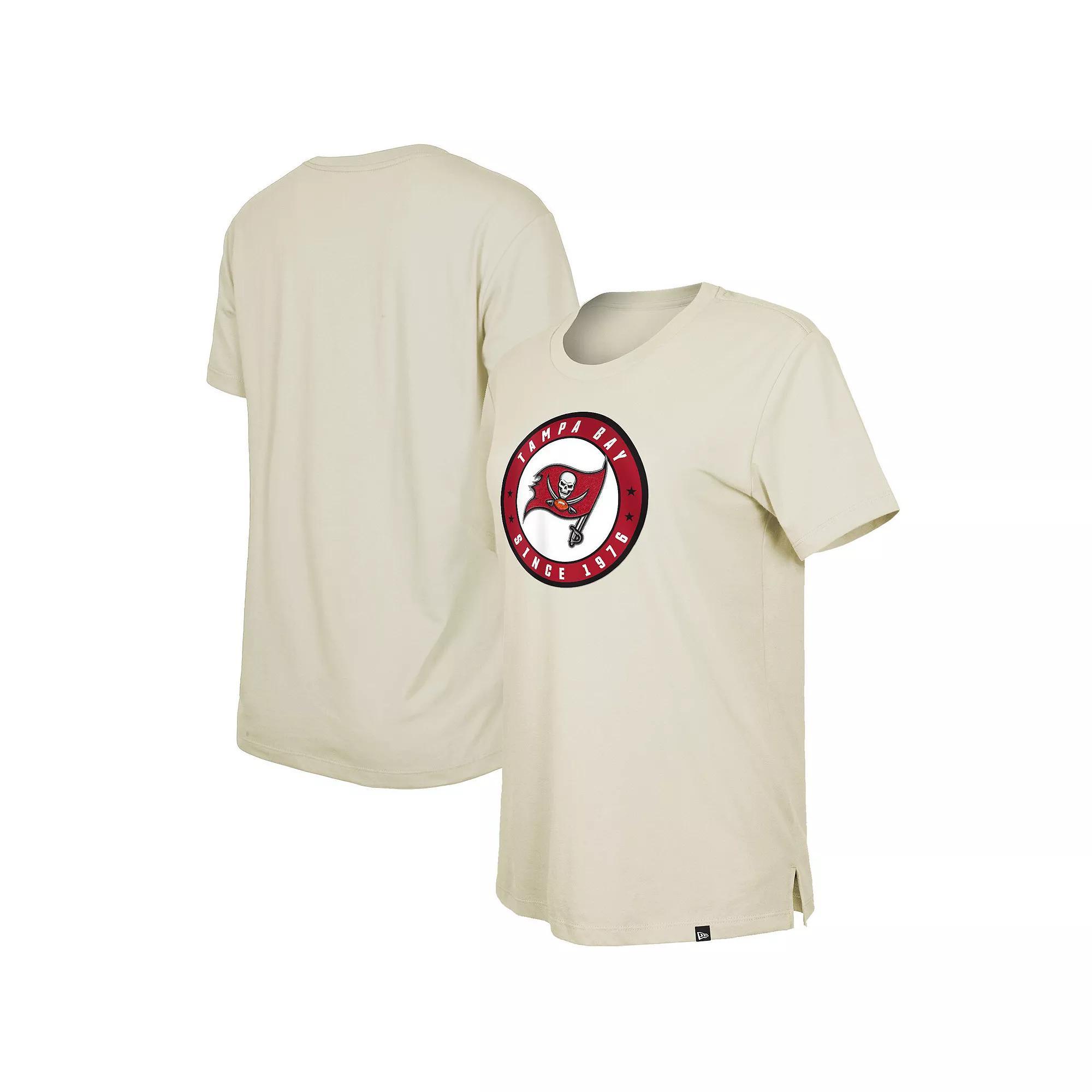 Women's New Era  Cream Tampa Bay Buccaneers 2023 NFL Draft T-Shirt, Size: Small, Beige Product Image