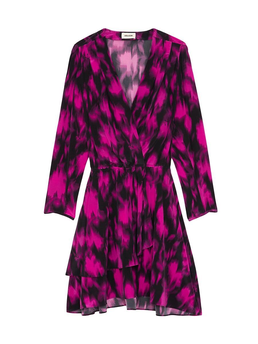 Womens Rogers Floral Silk Minidress Product Image