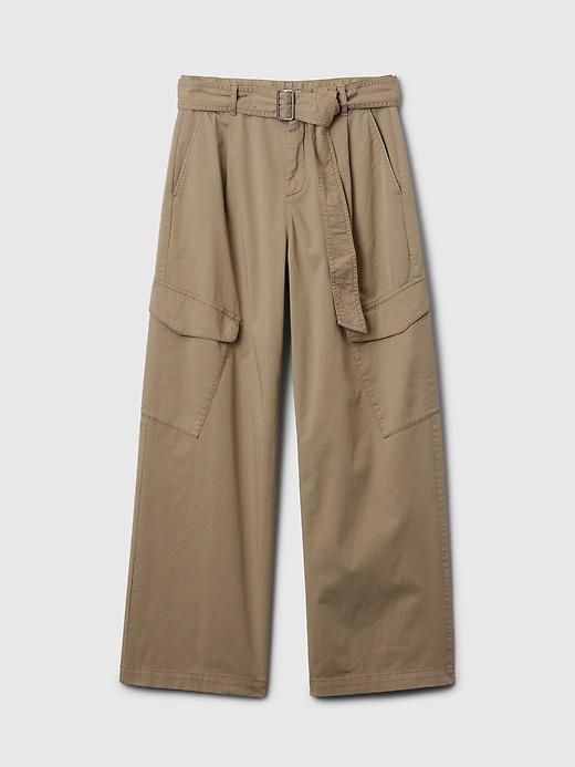 High Rise Baggy Cargo Trousers Product Image