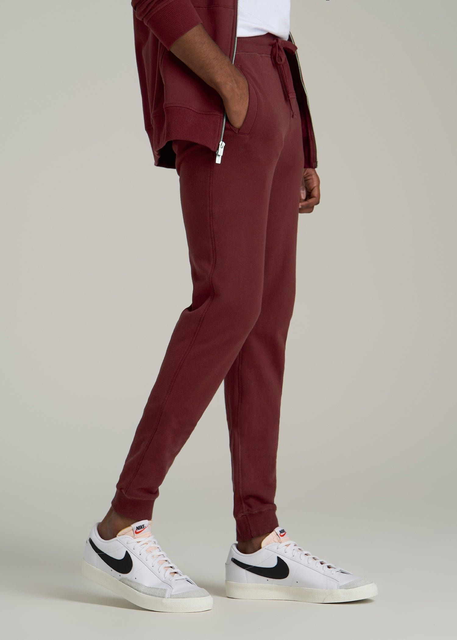 Wearever 2.0 French Terry Joggers for Tall Men in Red Ochre Product Image