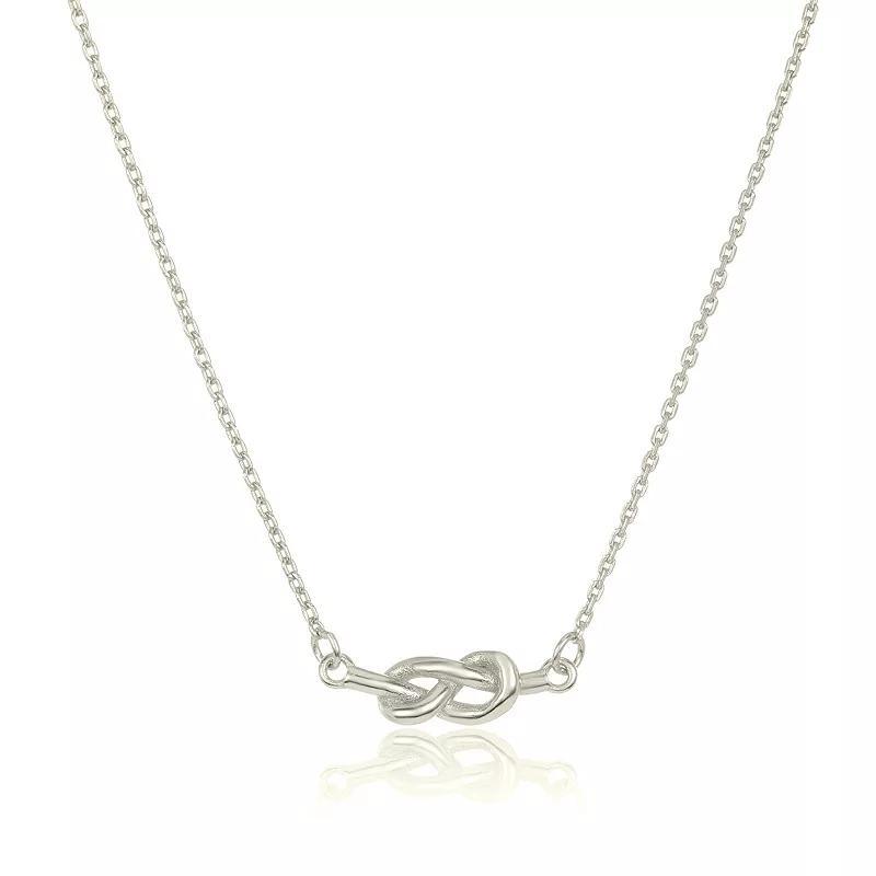 MC Collective Sterling Silver Infinity Love Knot Necklace, Women's, Size: 16-18" ADJ, Silver Tone Product Image