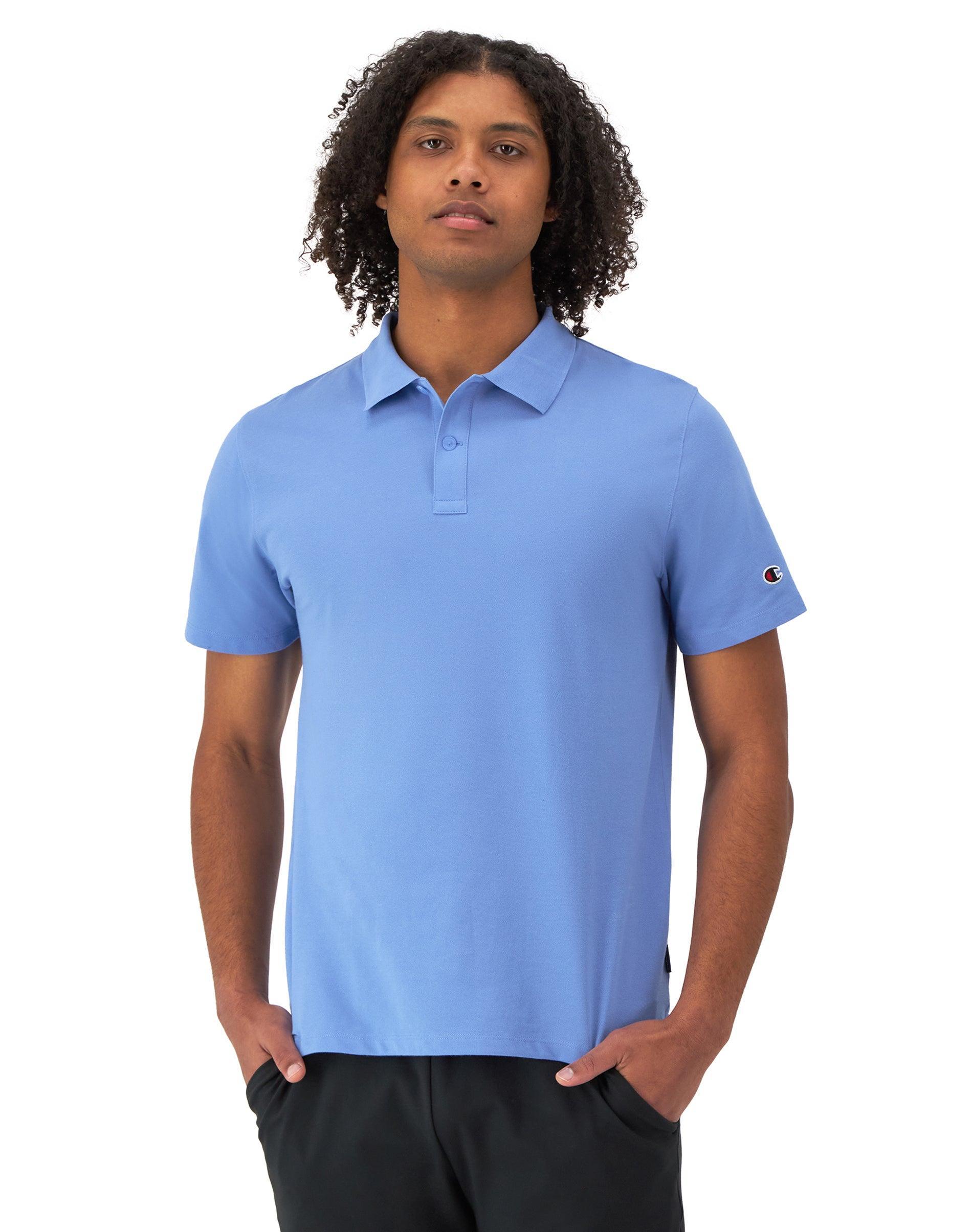 Mens Champion Polo T-Shirt, Moisture Wicking Athletic Navy M Product Image