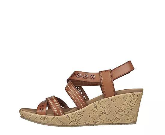 Skechers Cali® Beverlee Delicate Glow Women's Wedge Sandals, Size: 10, Luggage Product Image