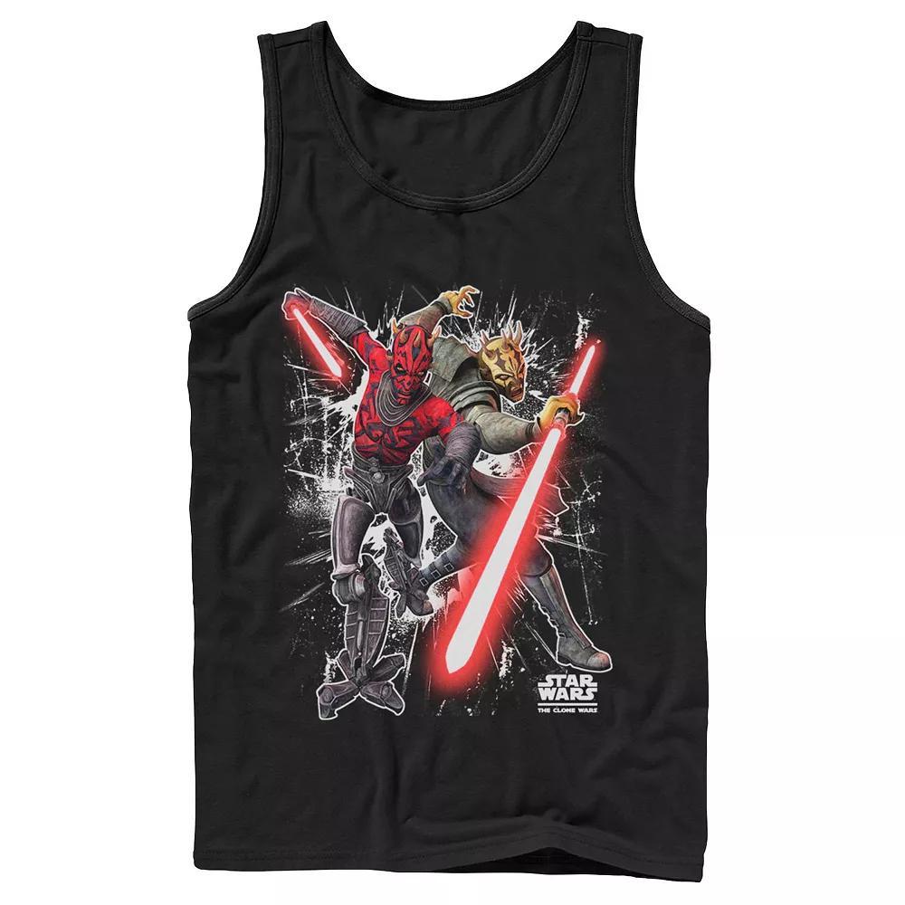 Men's Star Wars: The Clone Wars Darth Maul & Savage Opress Tank Top, Size: Large, Black Product Image