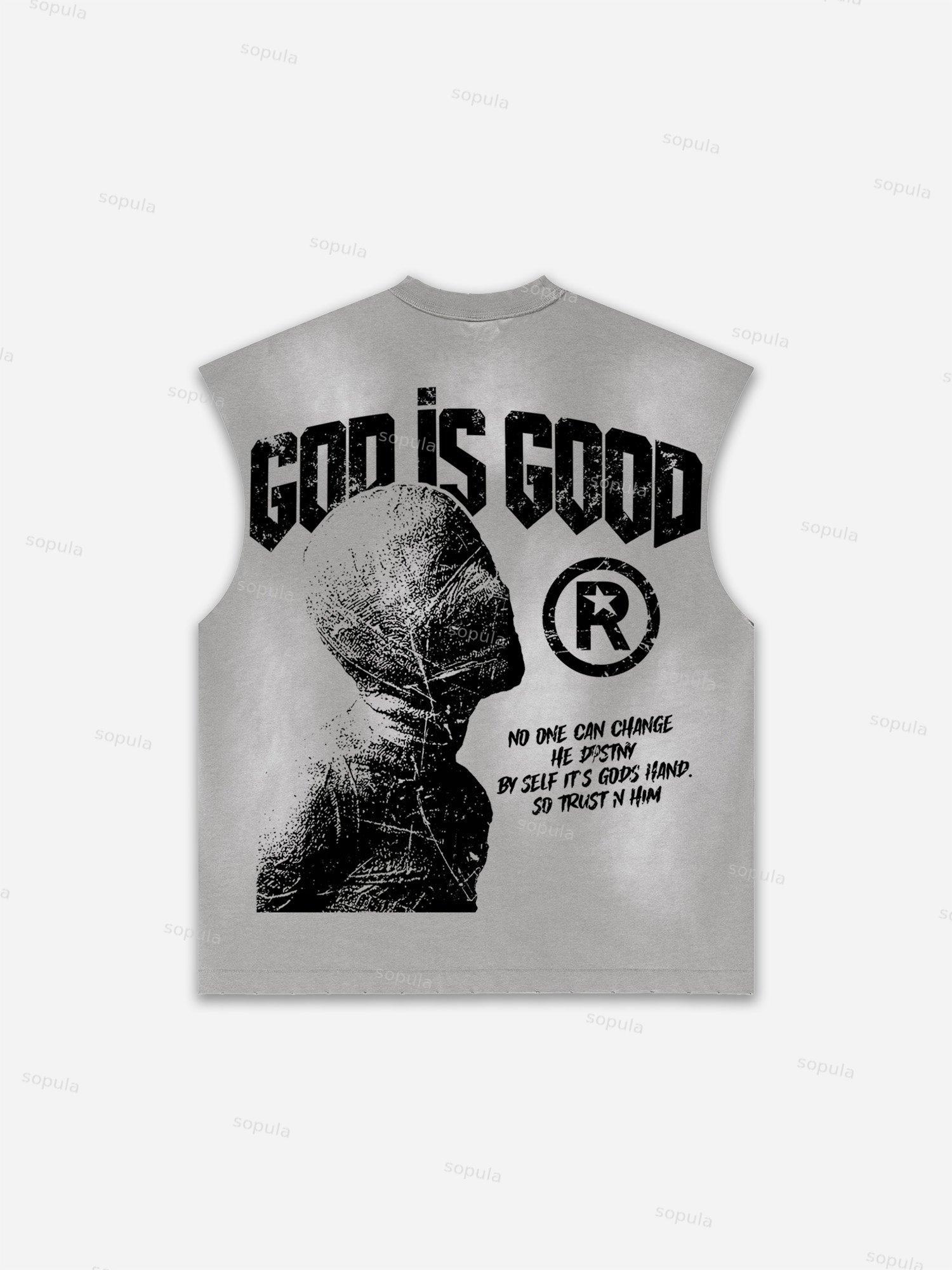 Future World Brainstorming Graphic Print Distressed Tank Top Product Image