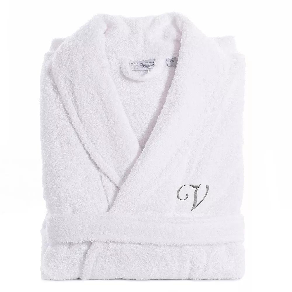 Linum Home Textiles Turkish Cotton Personalized Unisex Tie Front Terry Bathrobe, Men's, Size: Small/Medium, V Product Image