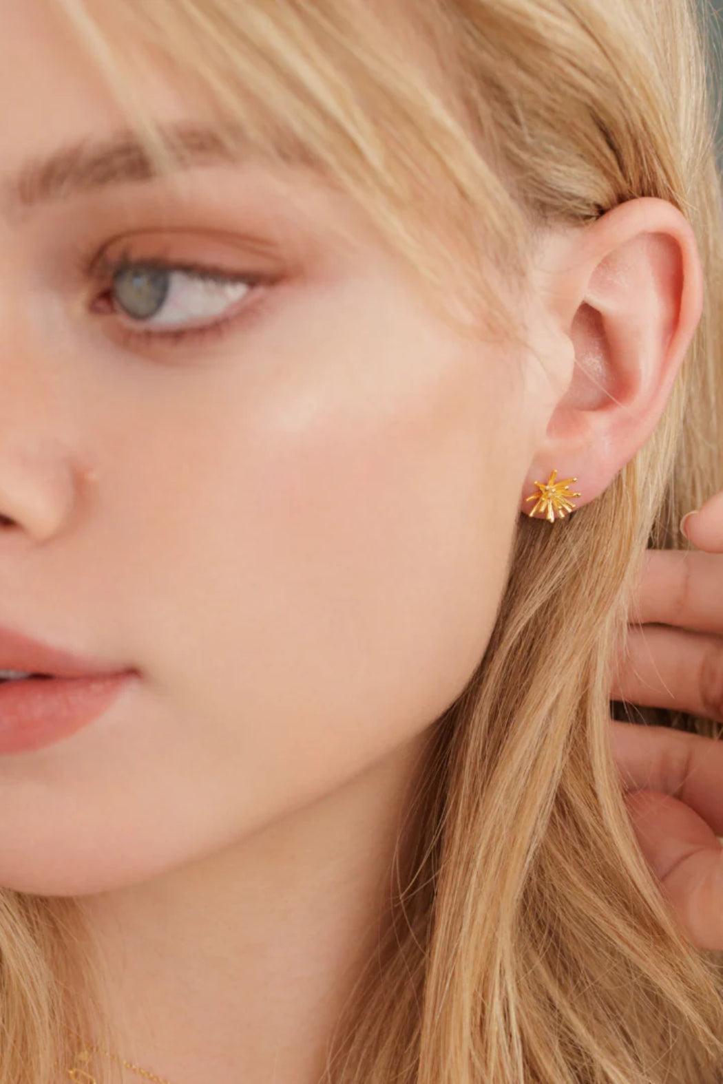 Sun Burst Studs- Gold Product Image