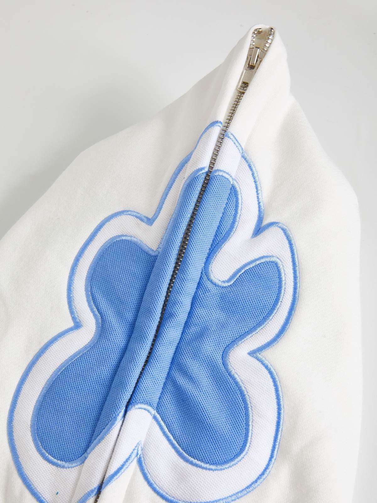 Men's Flower Instinct Embroidery Zip Up Hoodie Product Image