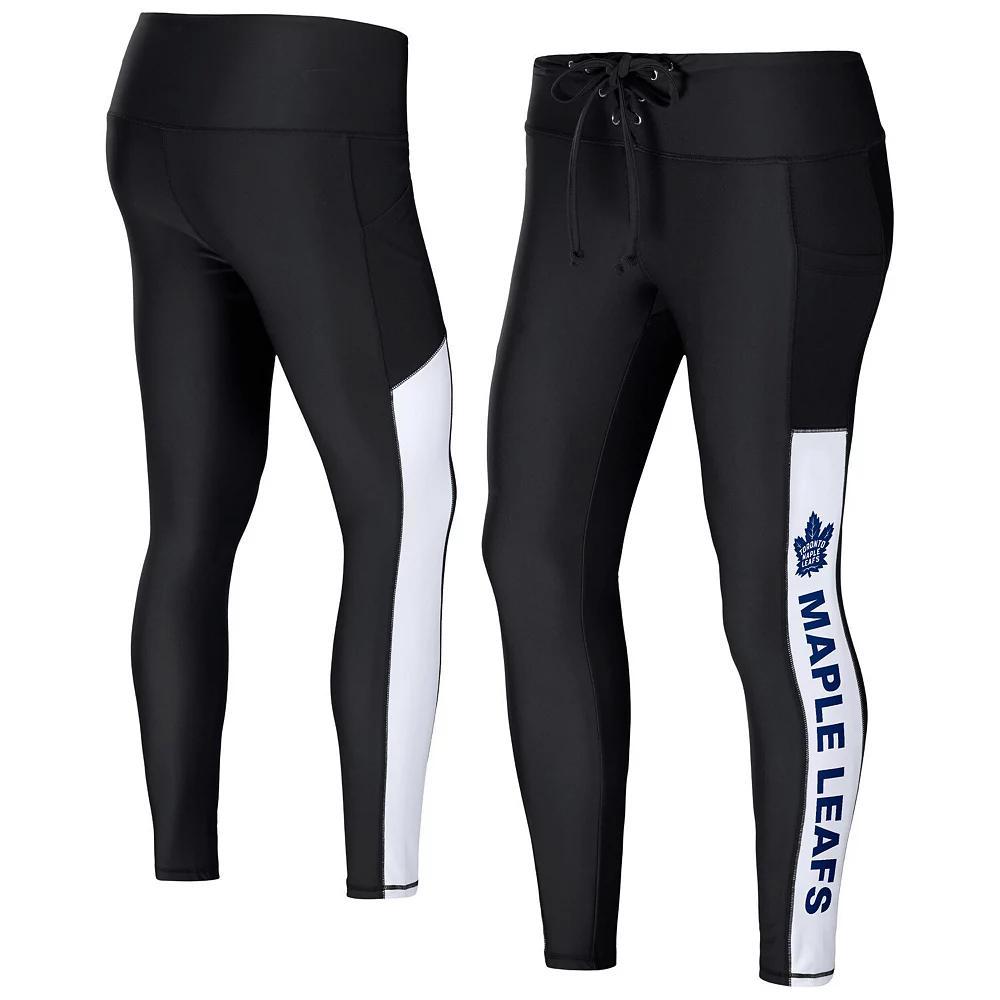 Women's WEAR by Erin Andrews Black Toronto Maple Leafs Leggings, Size: Small, Mpl Black Product Image