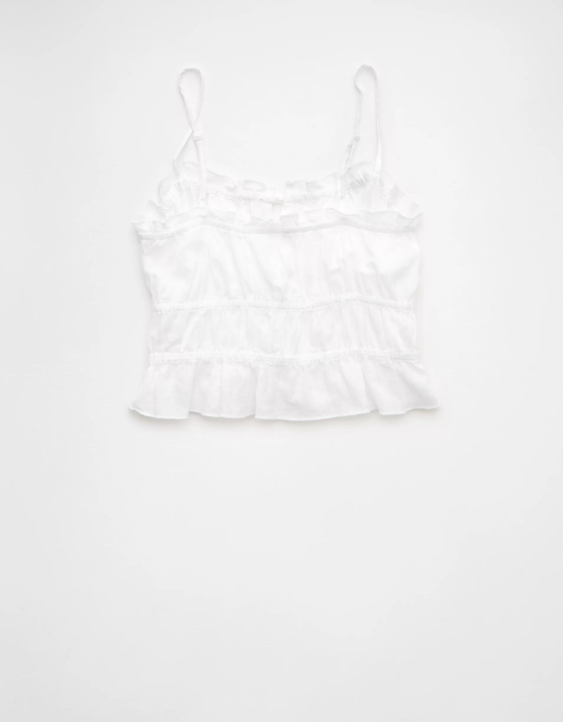 AE Tiered Ruched Tank Top Product Image