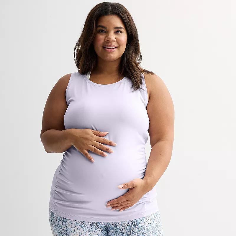 Plus Size Maternity Tek Gear® Performance Tank Top, Women's, Size: 2XL, Mineral Black Product Image