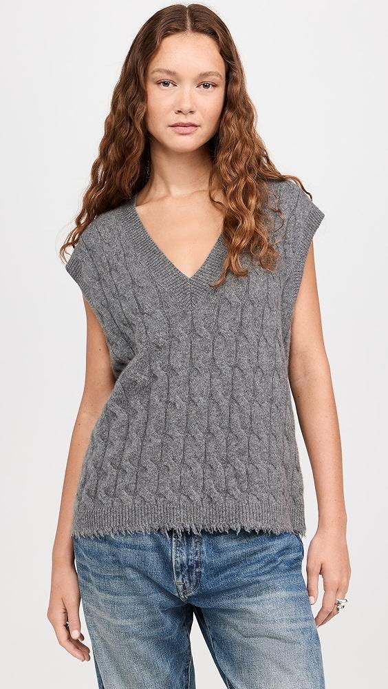 RE/DONE Cashmere Cable Vest | Shopbop Product Image