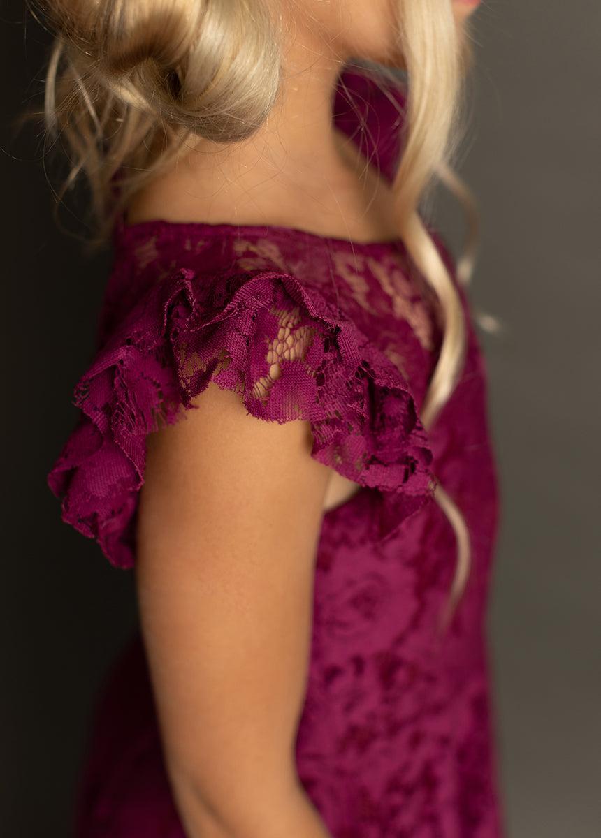 Angie Dress in Berry Girls Product Image