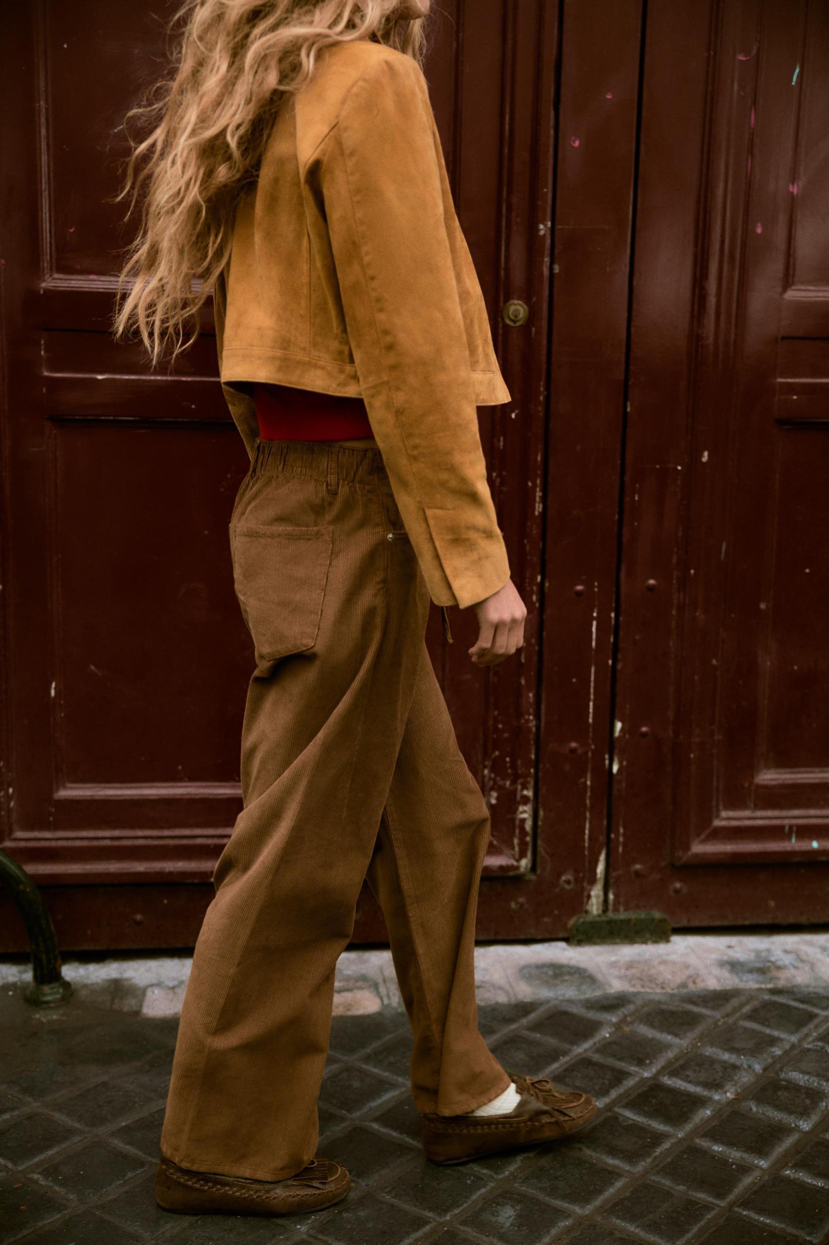 DRAWSTRING CORDUROY PANTS Product Image