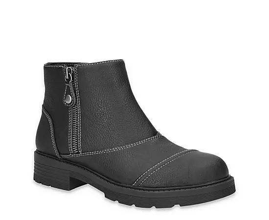 Aliah Easy Works by Easy Street Women's Slip Resistant Ankle Boots, Size: 8.5 Wide, Black Product Image