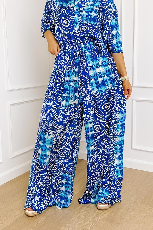 Mykonos Daytrip High Waist Satin Pants Curves Product Image