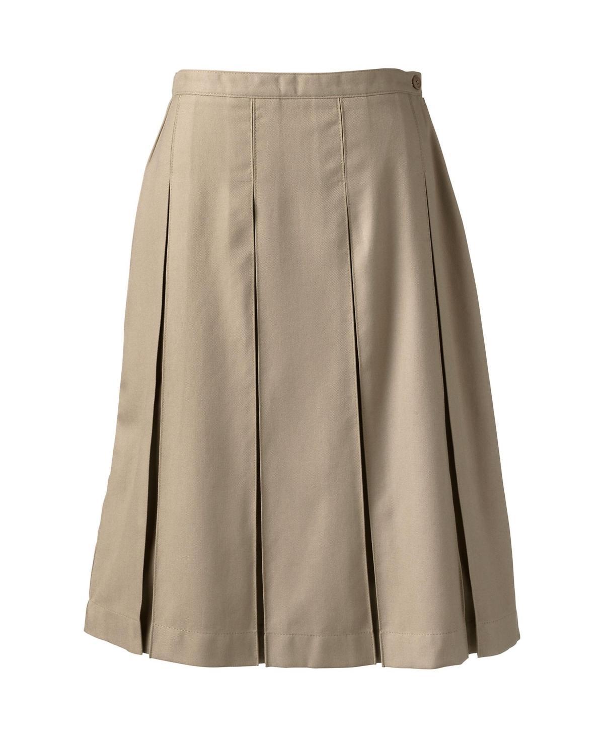 Womens Lands End School Uniform Below the Knee Box Pleat Skirt Product Image