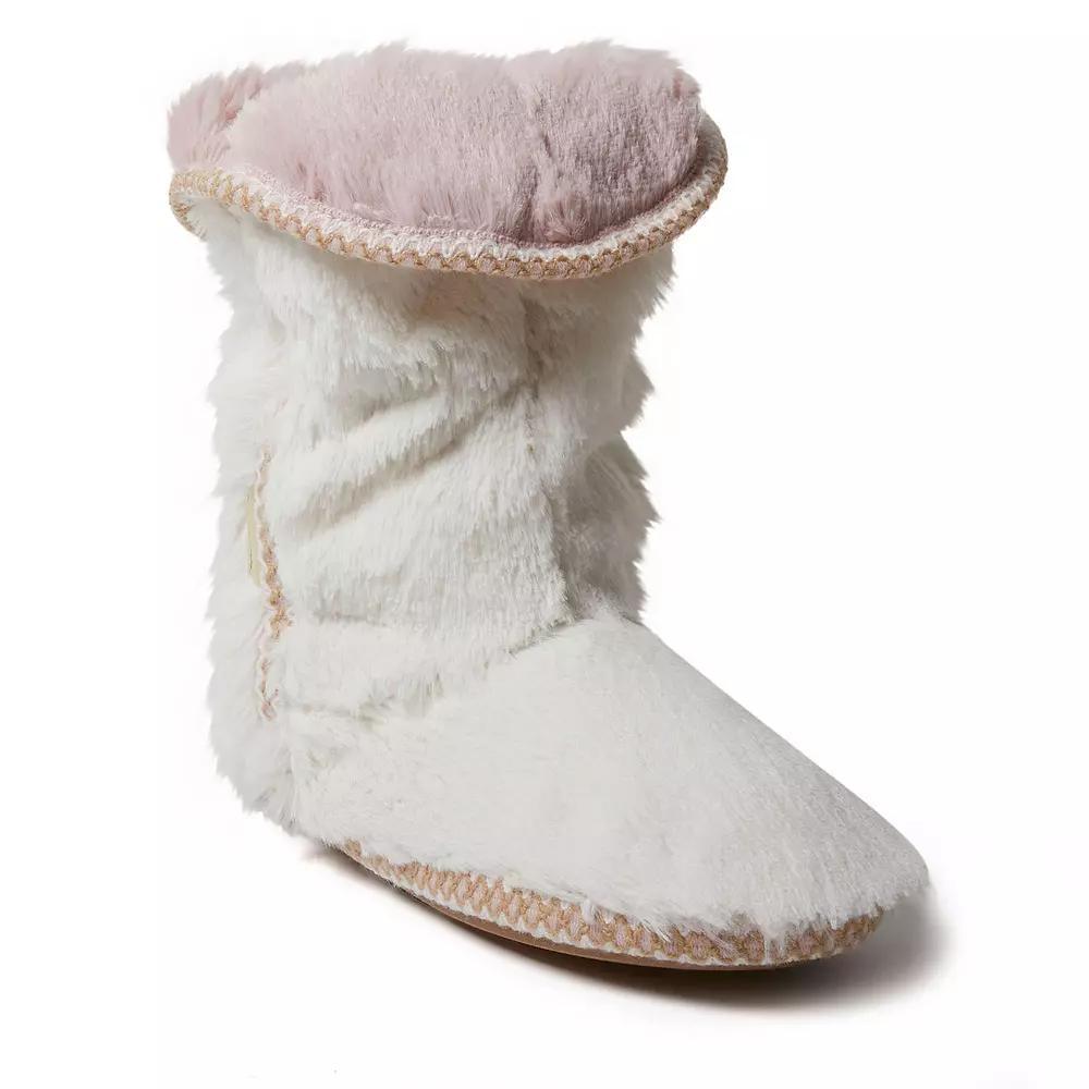 Dearfoams Faux Fur Fold-Down Women's Slippers, Size: XL, Latte Product Image
