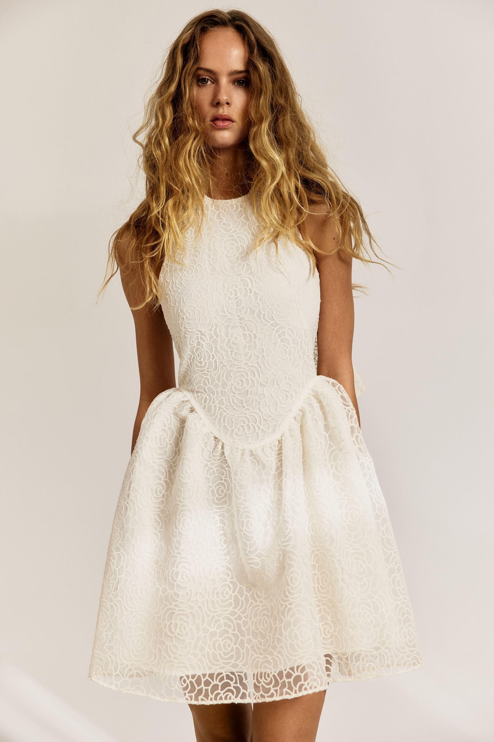 Embroidered Halterneck Dress Product Image