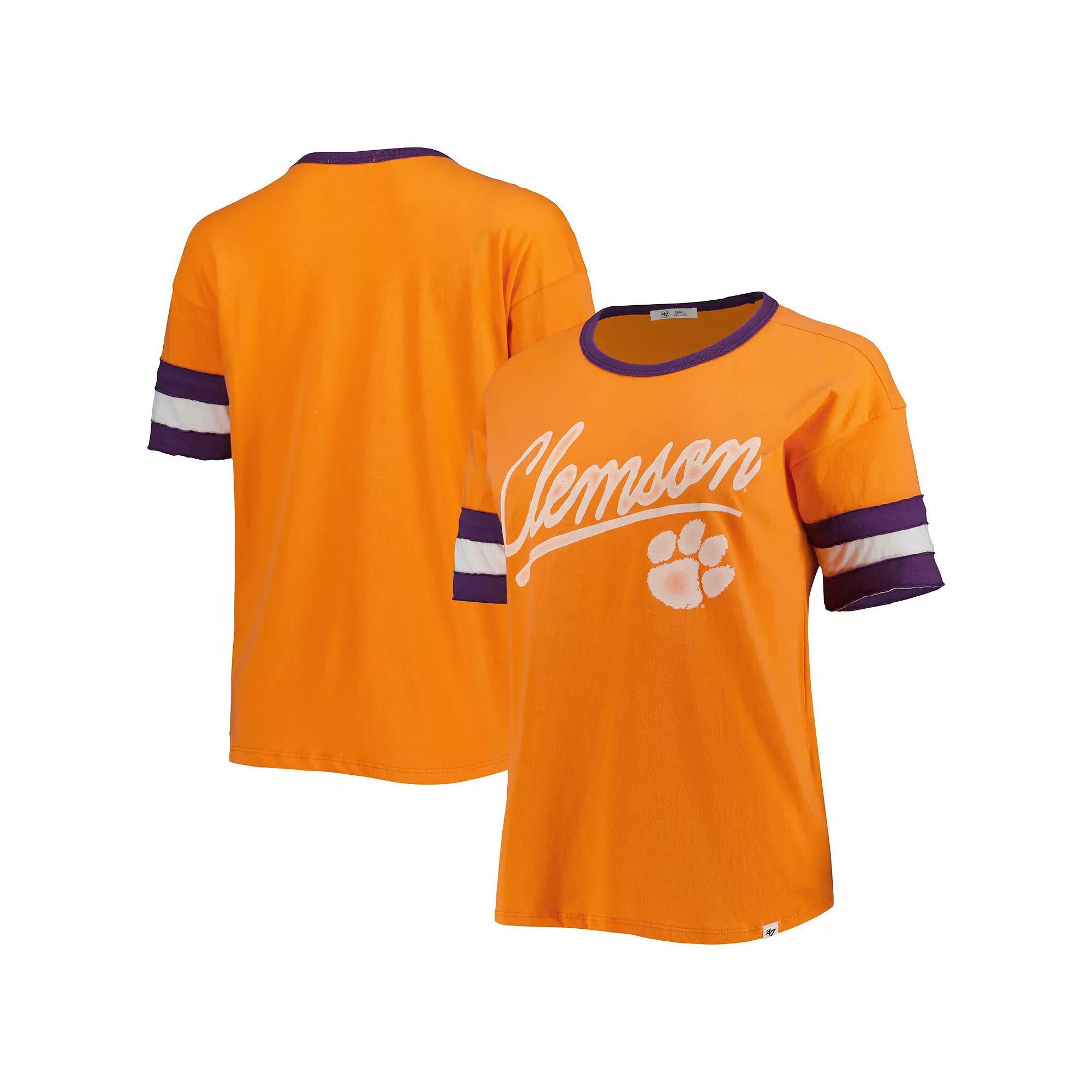 Women's '47 Orange Clemson Tigers Dani Retro Slub T-Shirt, Size: Medium Product Image