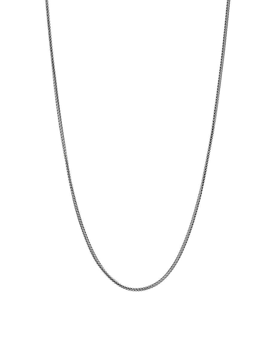 Womens Sterling Silver Spiga Chain Necklace Product Image