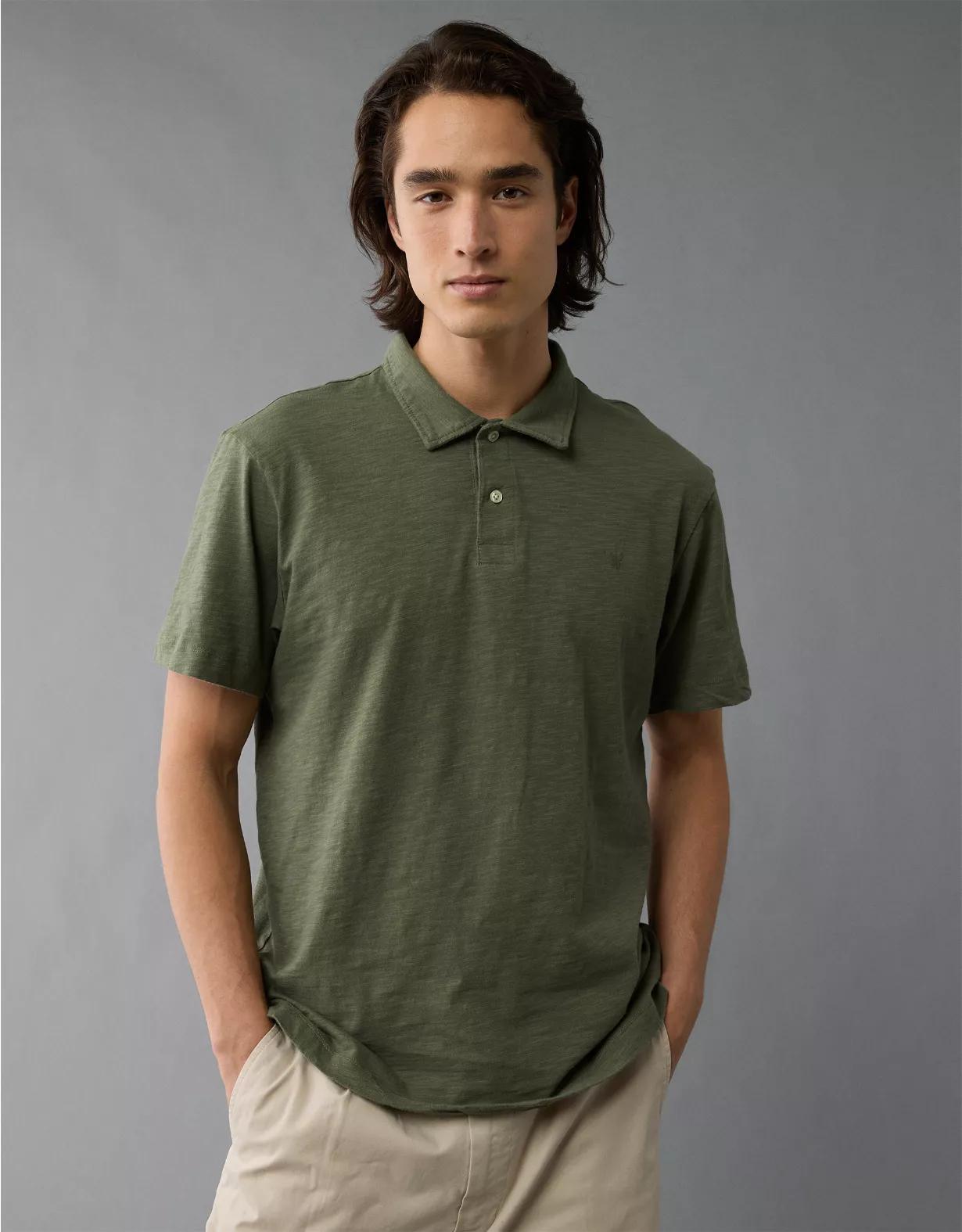 AE Slub Polo Shirt Product Image