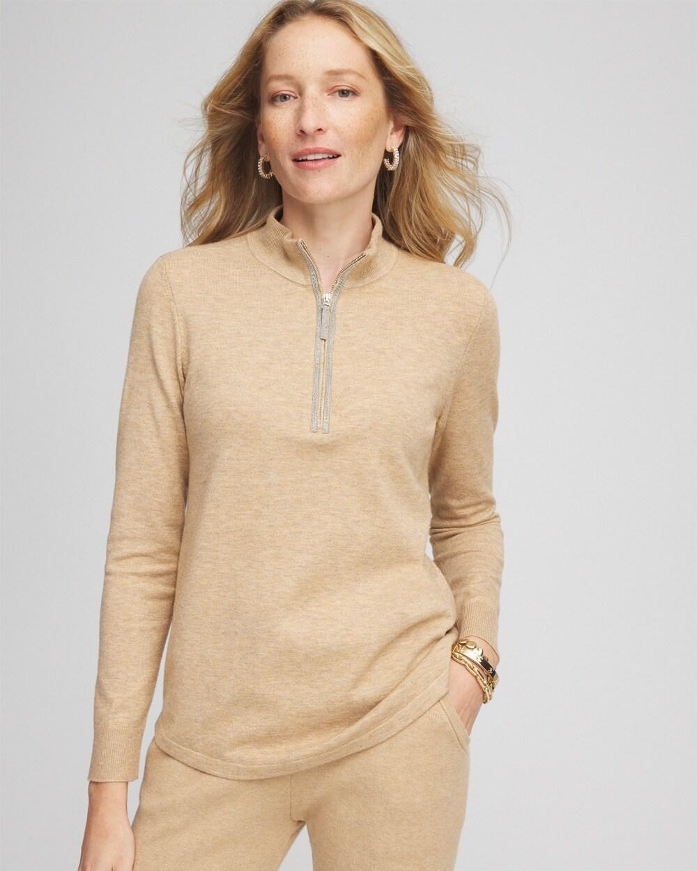 Women's Luxe Half Zip Pullover Top Product Image