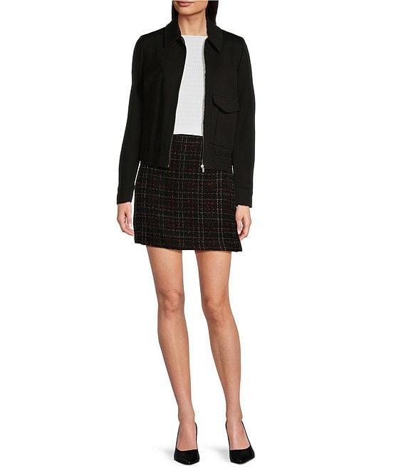 Calvin Klein Ponte Point Collar Bomber Jacket Product Image