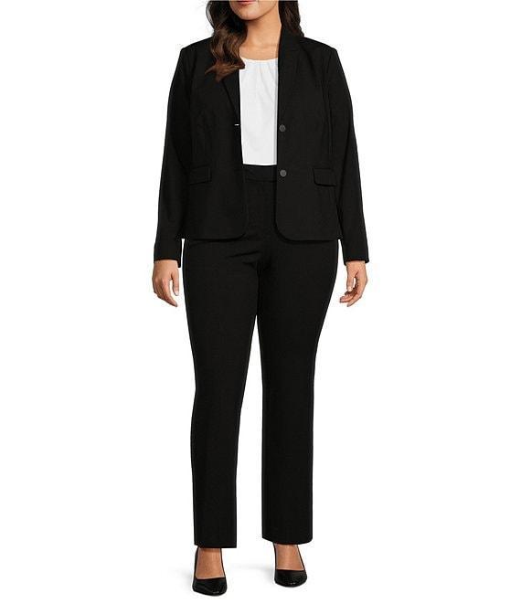 Investments Platinum Suiting Plus Size Straight Leg Pants Product Image