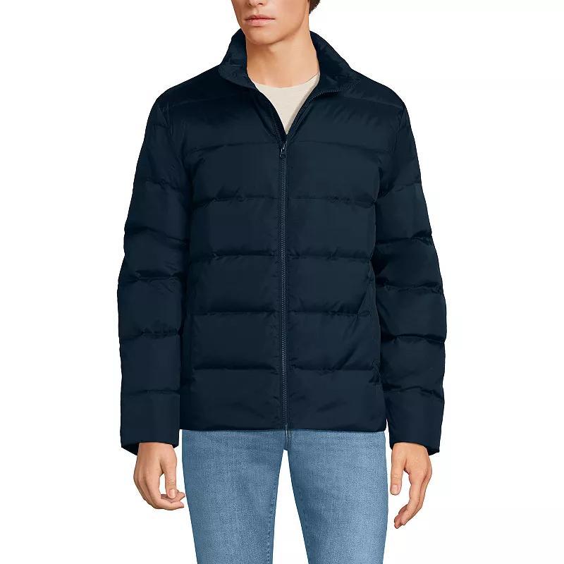 Tall Lands' End Puff Down Jacket, Men's, Size: Large Tall, Brown Gray Product Image