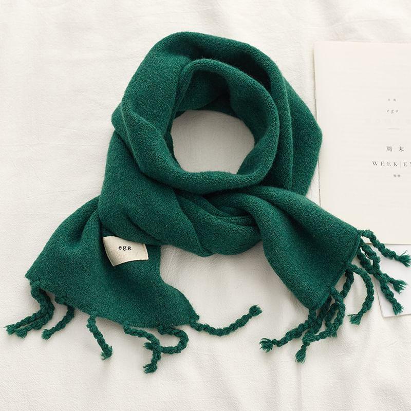 Fringed Plain Scarf Product Image