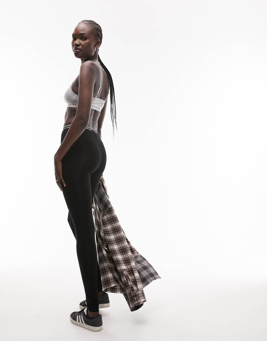 Topshop Tall branded elastic legging Product Image