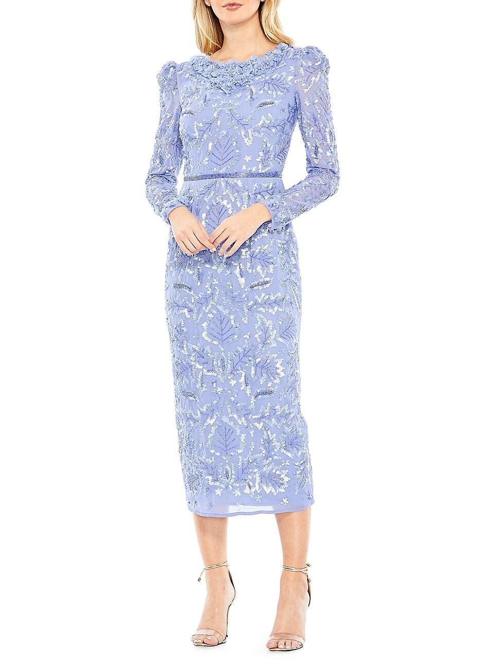 Womens Embellished Sheath Midi-Dress Product Image
