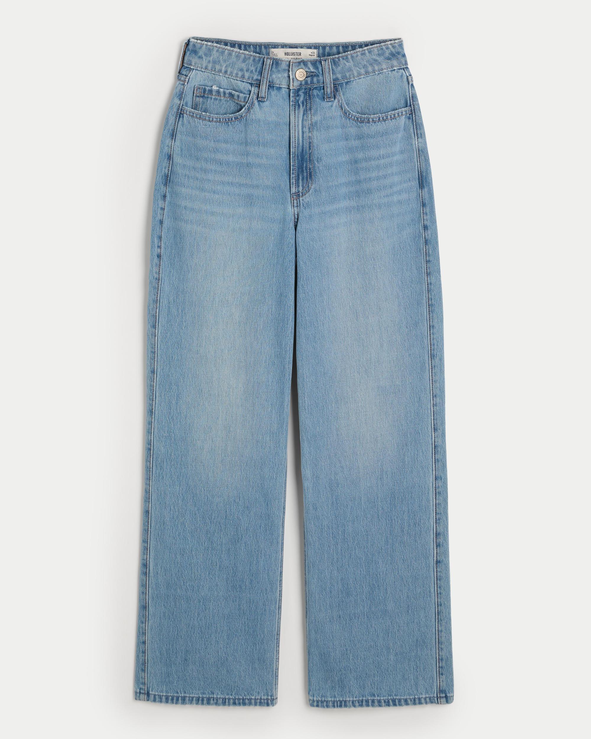 Curvy Ultra High-Rise Medium Wash Baggy Jeans Product Image