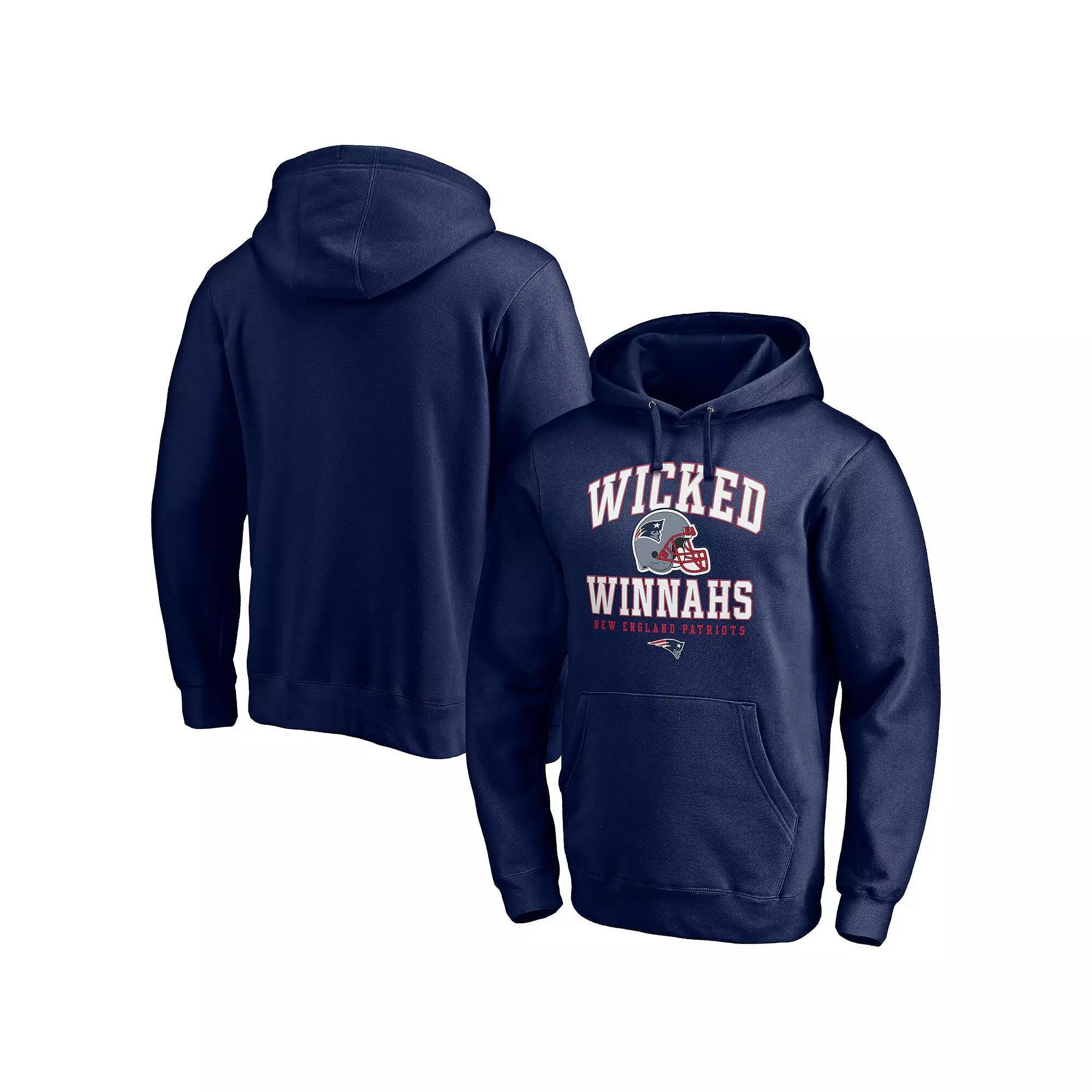 Men's Fanatics Branded Navy New England Patriots Hometown Collection Wicked Winnahs Pullover Hoodie, Size: 2XL, Blue Product Image