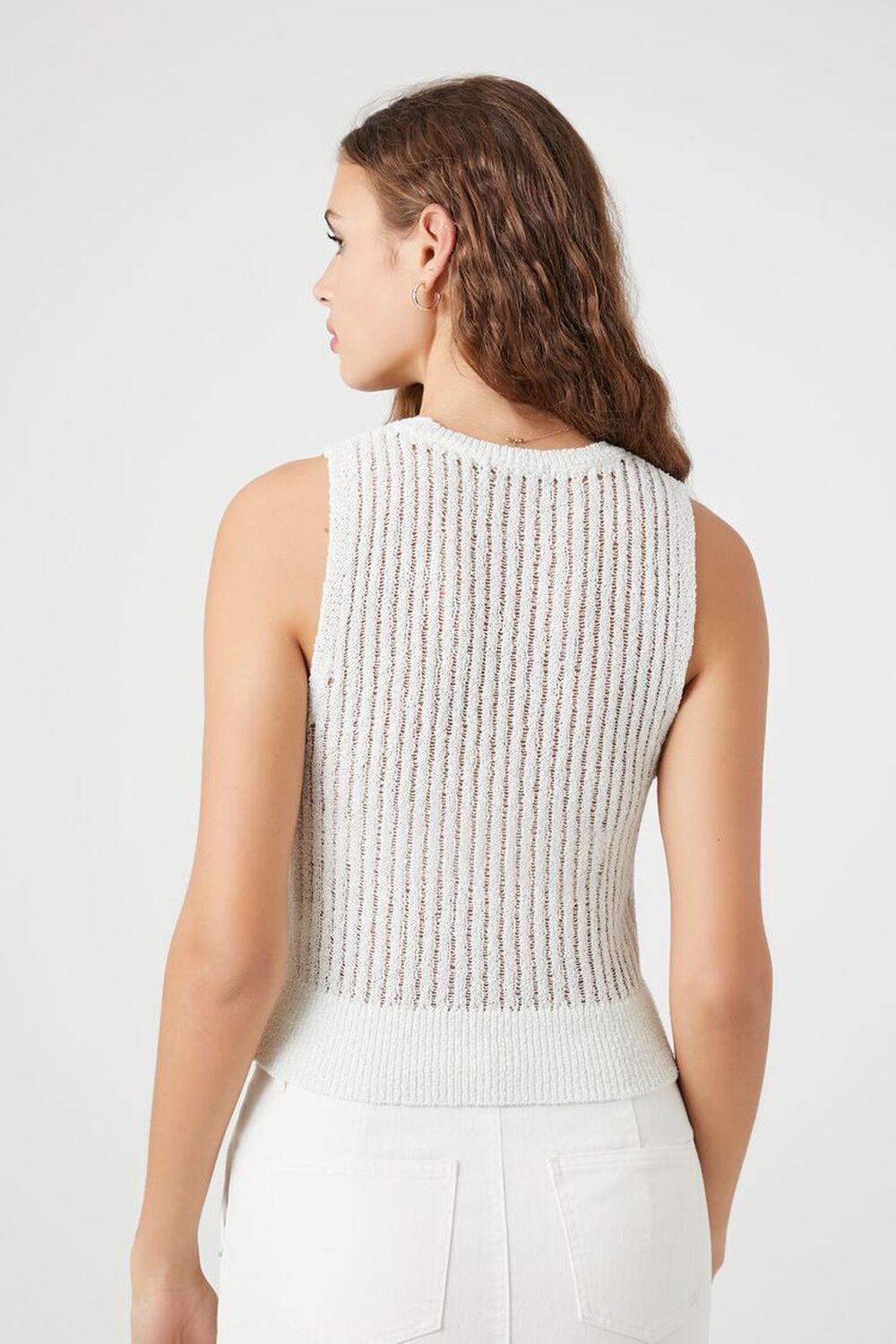 Open-Knit Sweater Sleeveless Top | Forever 21 Product Image