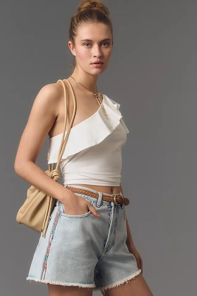 Maeve One-Shoulder Ruffled Top Product Image