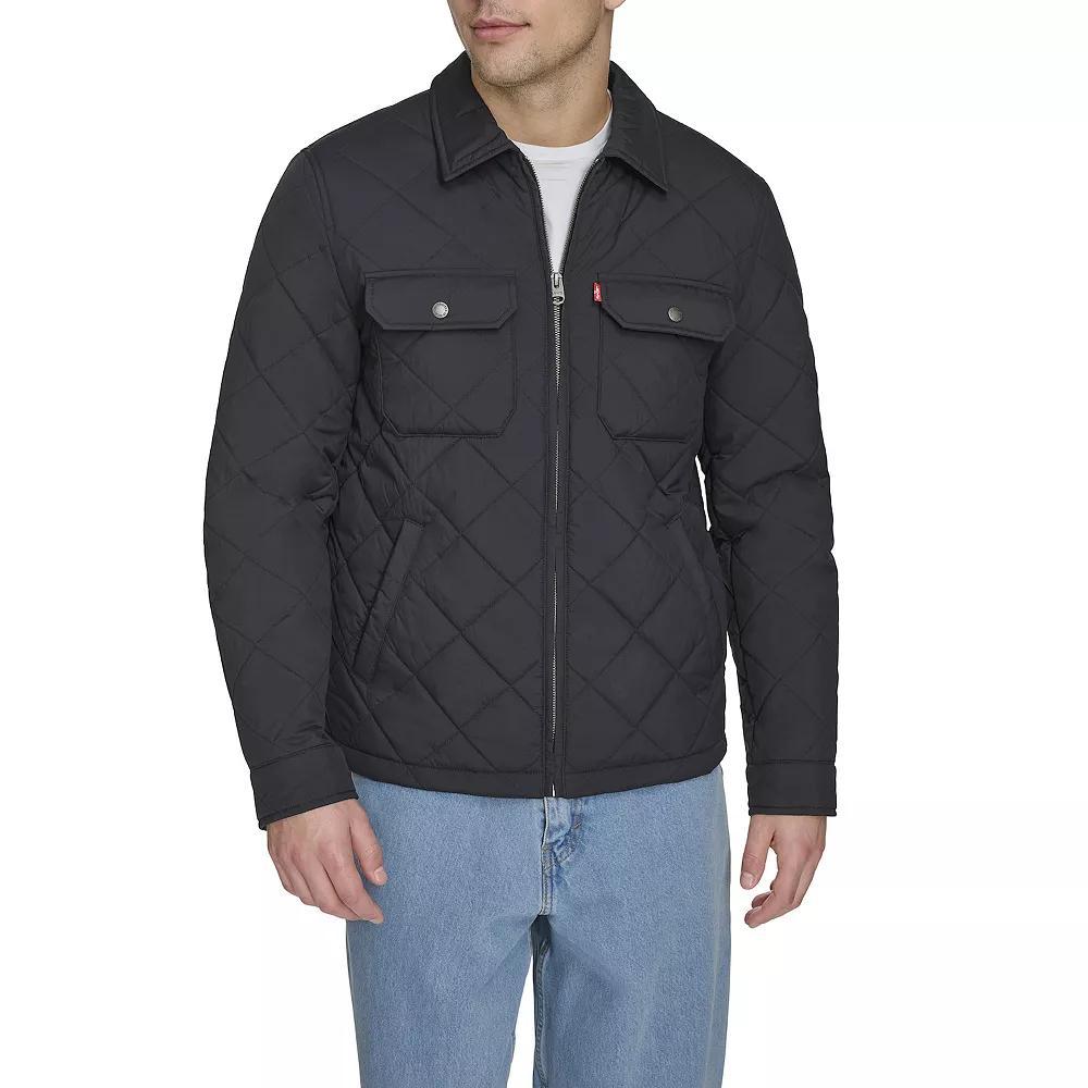 Mens Levis Quilted Jacket with Laydown Collar Product Image