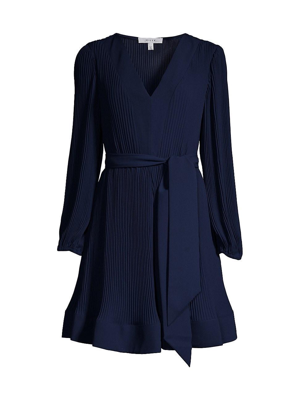 Milly Liv Belted Pleated Dress Product Image