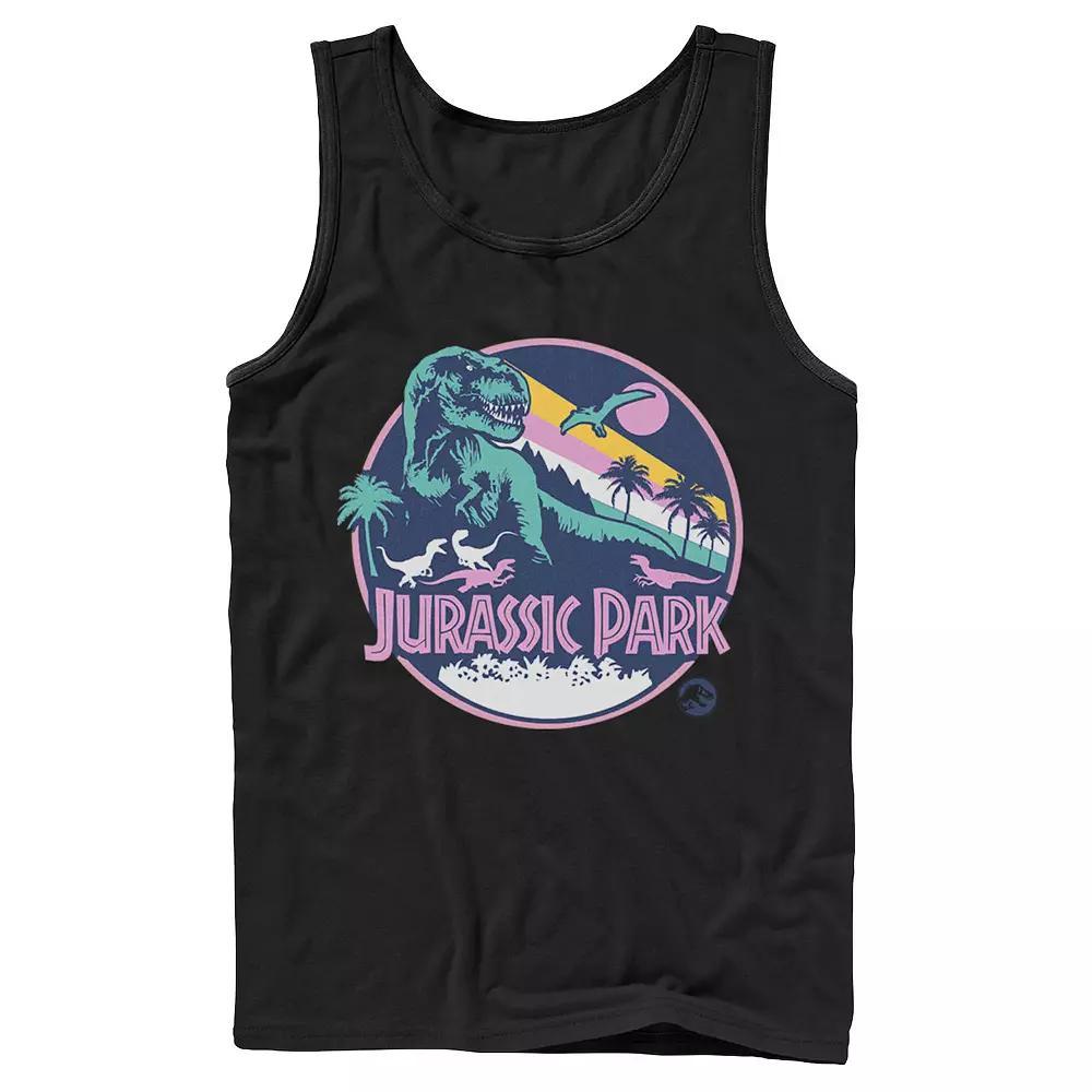 Men's Jurassic Park Retro Rex Scene Tank Top, Size: Large, Athletic Grey Product Image