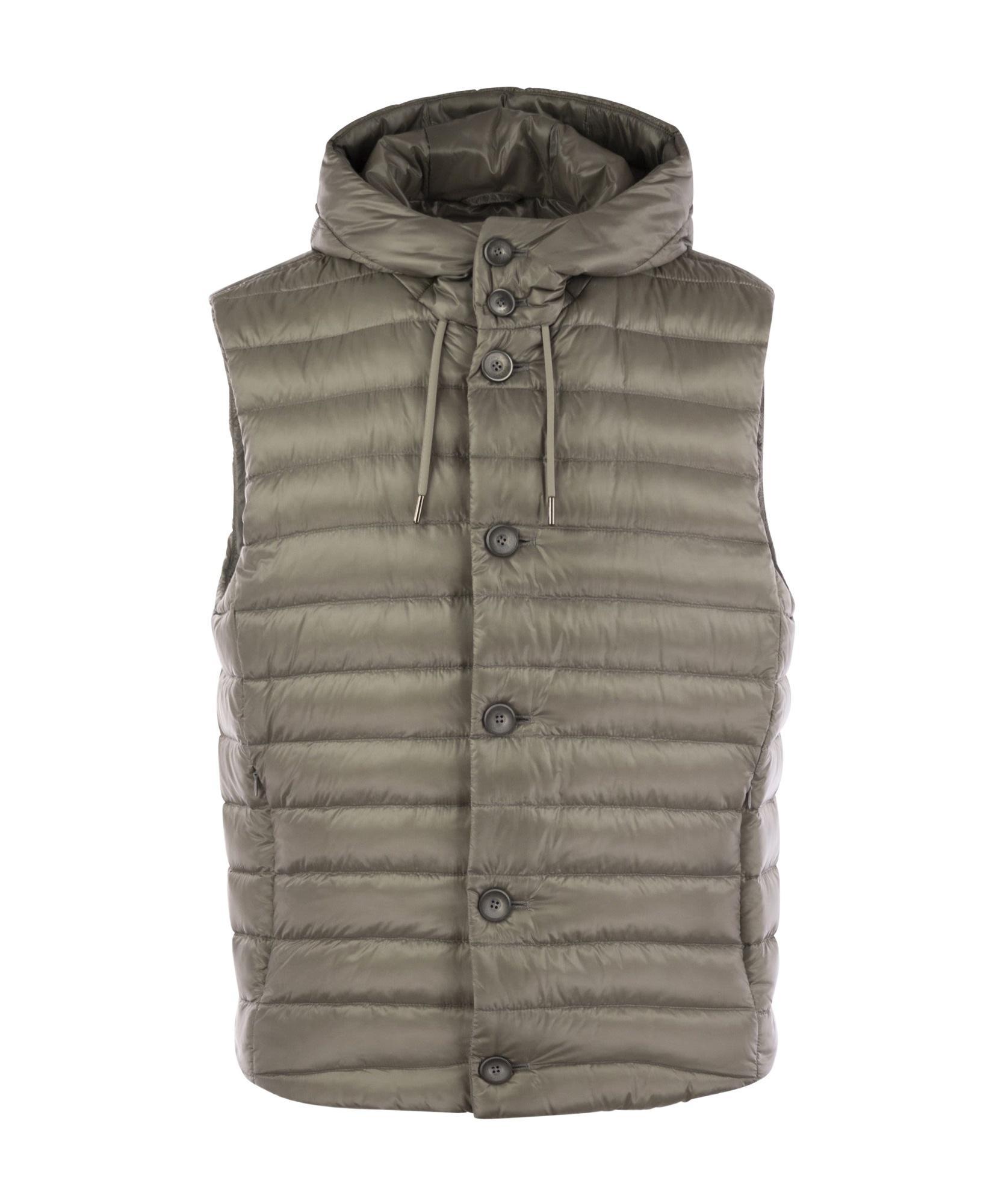 HERNO Sleeveless Down Jacket In Sand Product Image