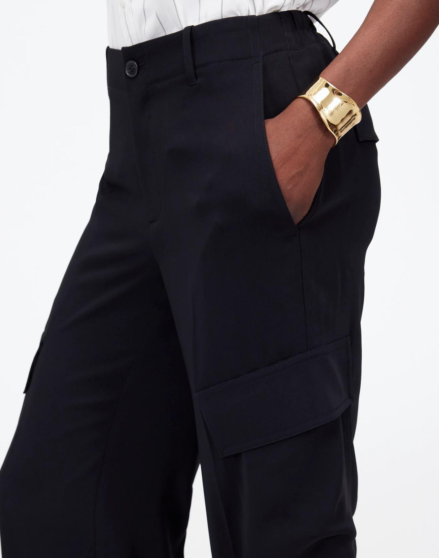 Petite Pull-On Utility Cargo Pants in Crepe Product Image