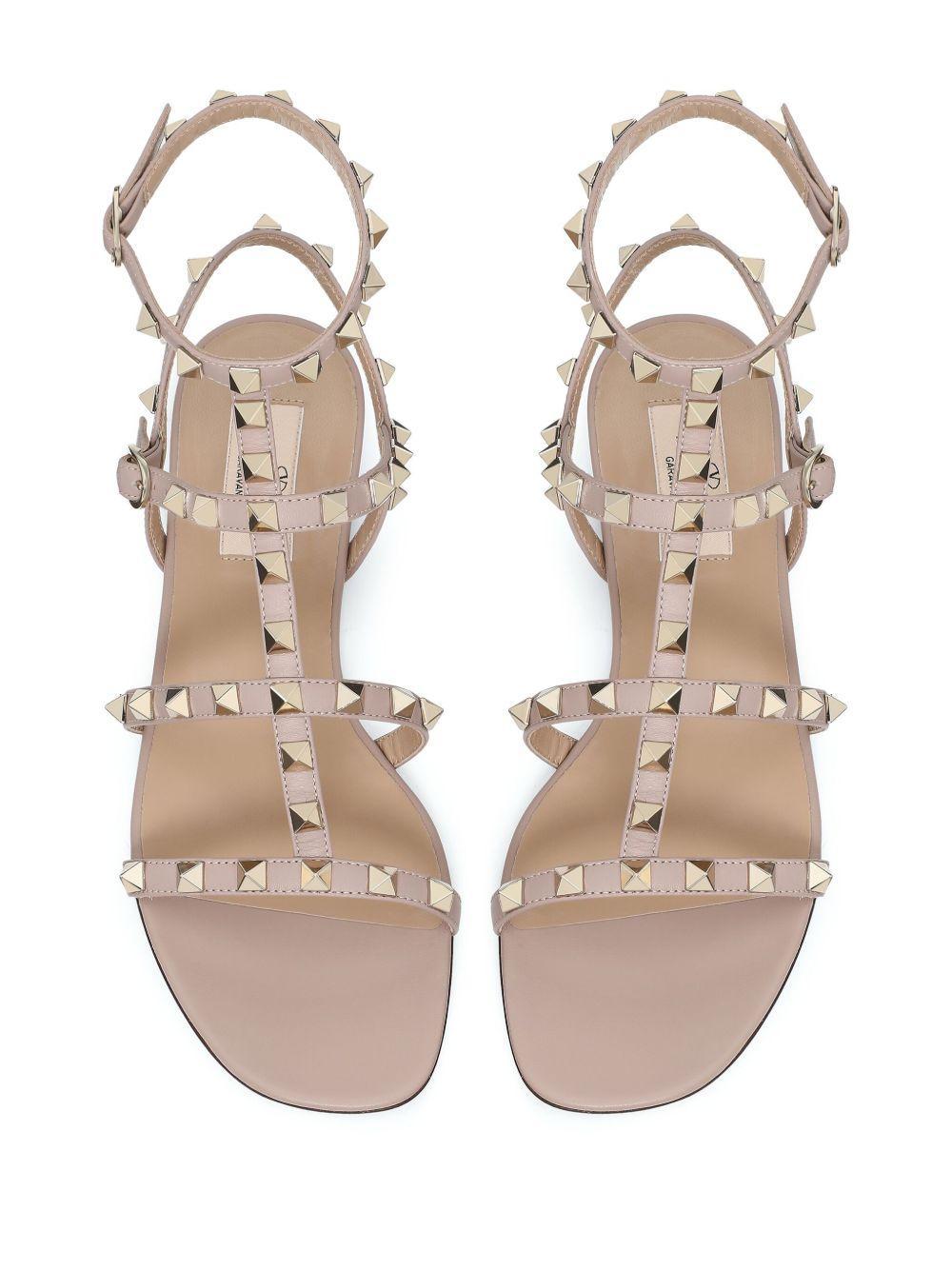 Rockstud ankle-strap flat sandals Product Image