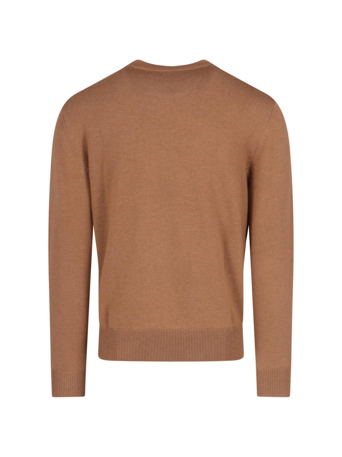 SUNFLOWER Classic Merino Wool Sweater In Brown Product Image